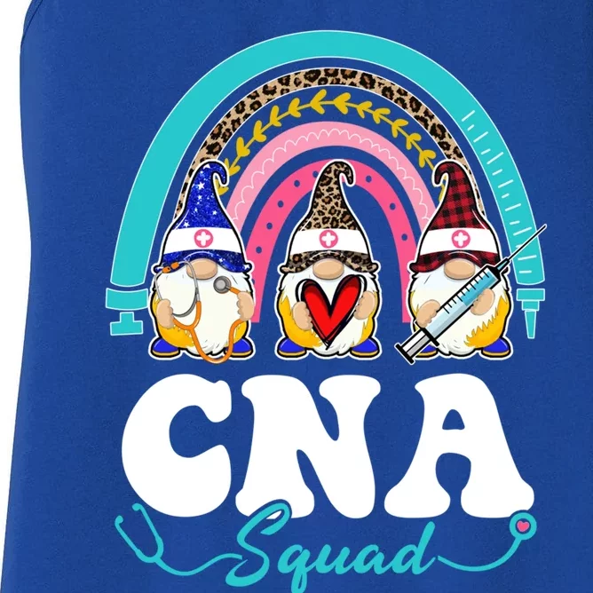 Nurse Squad Leopard Rainbow Gnome Cna Gift Women's Racerback Tank