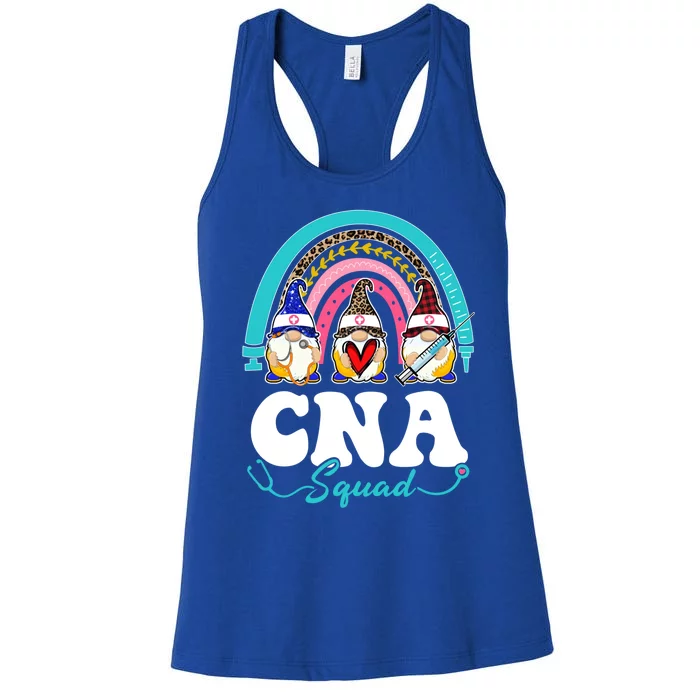 Nurse Squad Leopard Rainbow Gnome Cna Gift Women's Racerback Tank