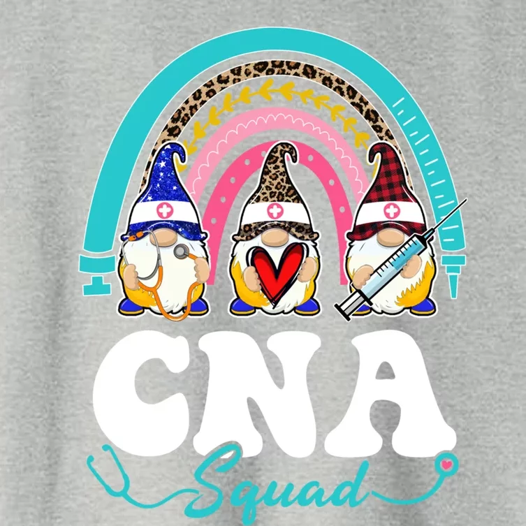 Nurse Squad Leopard Rainbow Gnome Cna Gift Women's Crop Top Tee