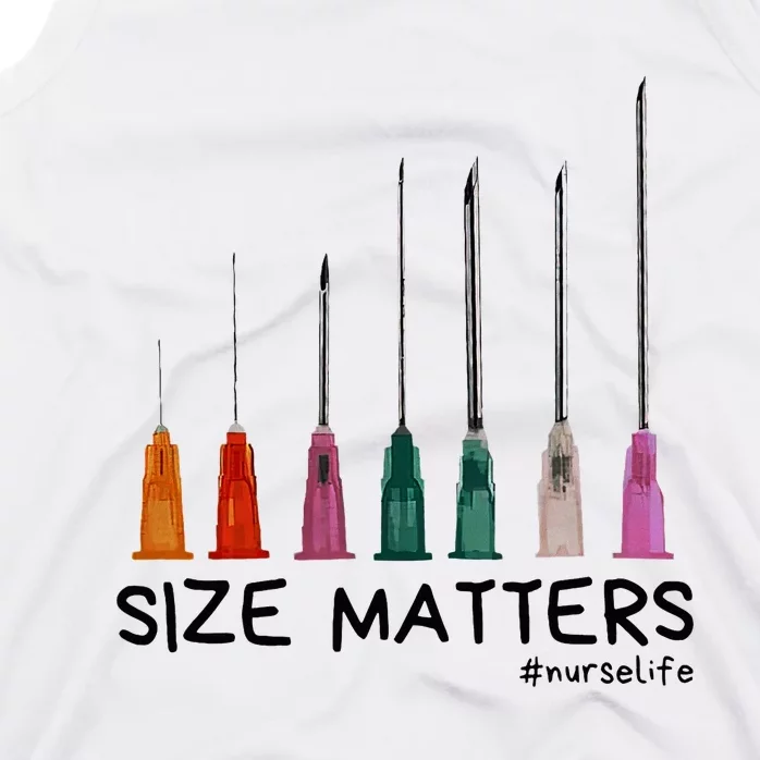 Needle Size Matters Funny Nursing Cna Nurse Life Tank Top