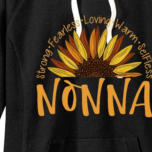 Nonna Sunflower Mothers Day Sunflower For Nonnas Women's Fleece Hoodie