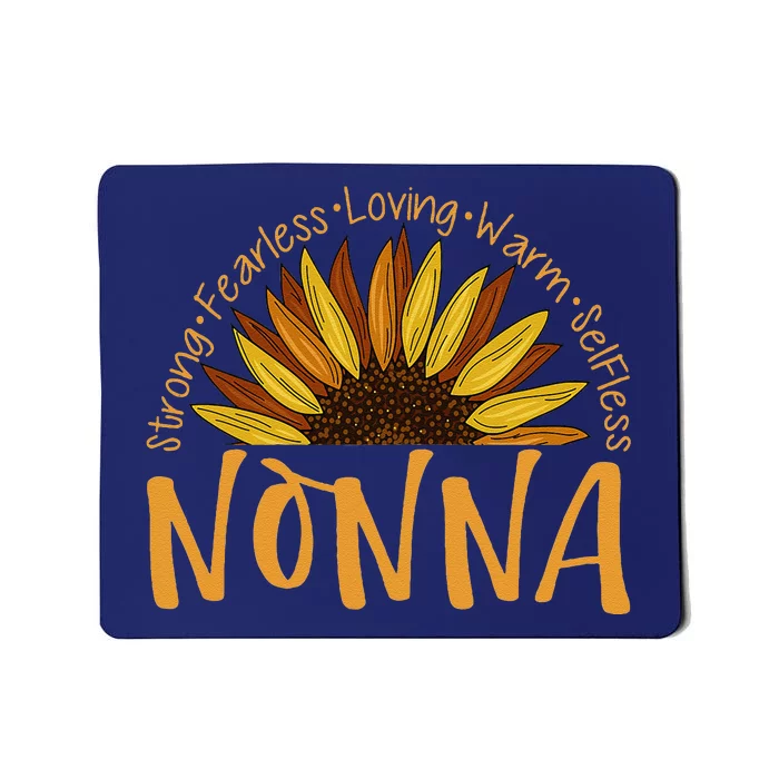 Nonna Sunflower Mothers Day Sunflower For Nonnas Mousepad