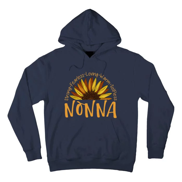 Nonna Sunflower Mothers Day Sunflower For Nonnas Tall Hoodie