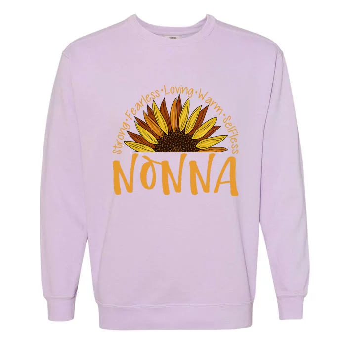 Nonna Sunflower Mothers Day Sunflower For Nonnas Garment-Dyed Sweatshirt