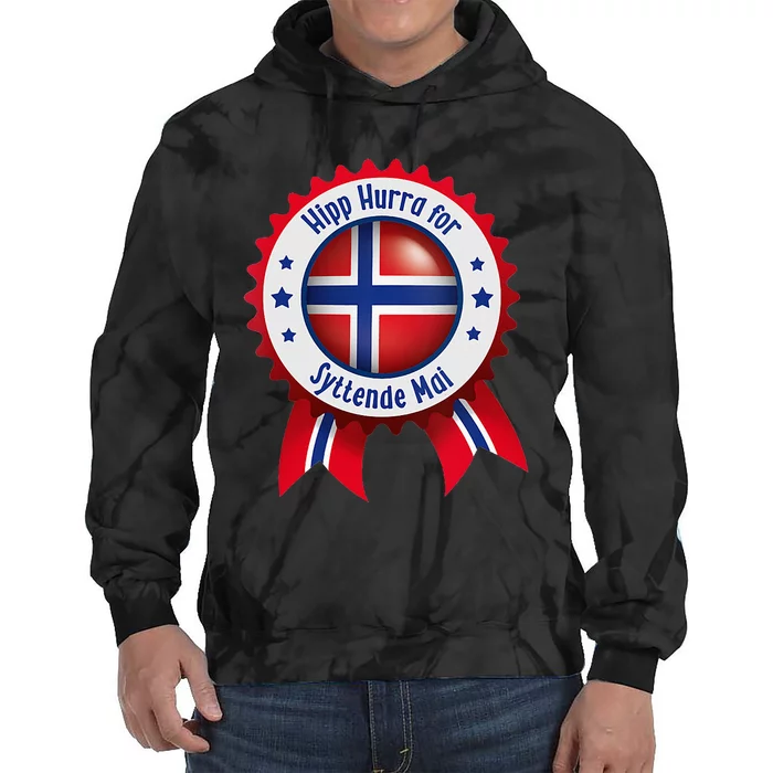 Norwegian Syttende Mai Celebration Tie Dye Hoodie