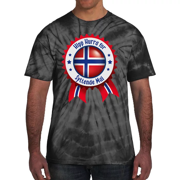 Norwegian Syttende Mai Celebration Tie-Dye T-Shirt