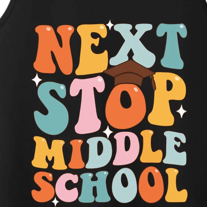 Next Stop Middle School Funny Graduation 5th Grade Performance Tank