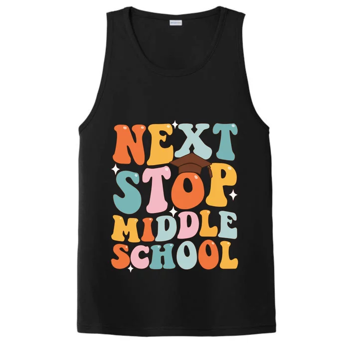 Next Stop Middle School Funny Graduation 5th Grade Performance Tank