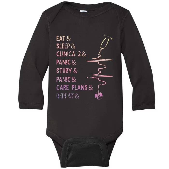 Nursing Student Medical School funny Nurse Baby Long Sleeve Bodysuit