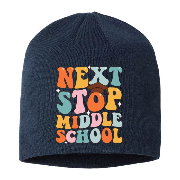 Next Stop Middle School Funny Graduation 5th Grade 8 1/2in Sustainable Knit Beanie