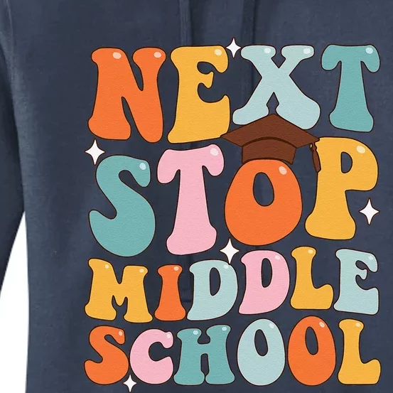 Next Stop Middle School Funny Graduation 5th Grade Women's Pullover Hoodie