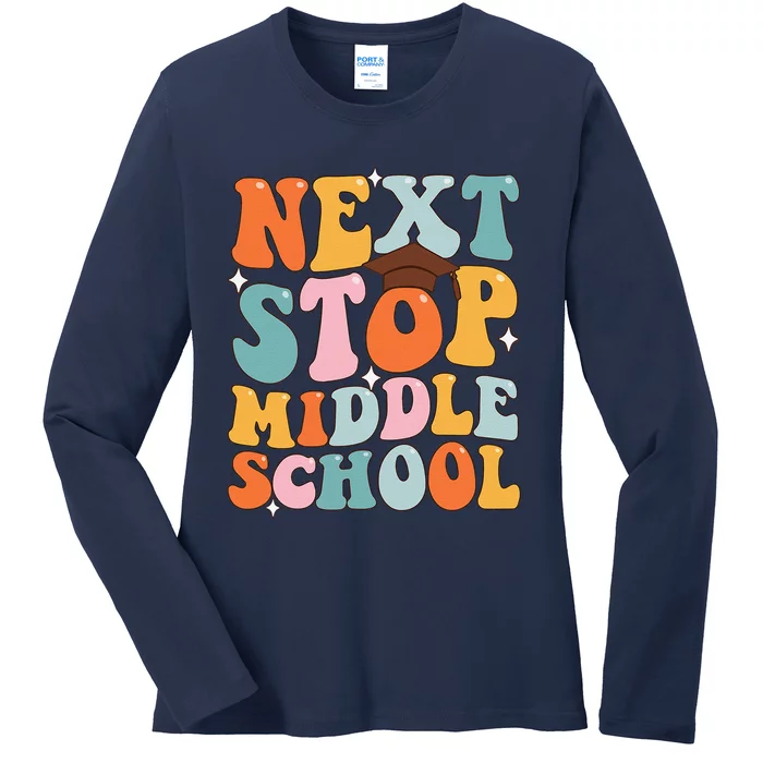 Next Stop Middle School Funny Graduation 5th Grade Ladies Long Sleeve Shirt