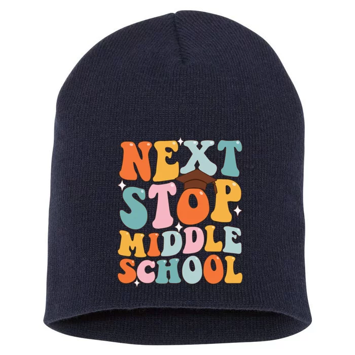 Next Stop Middle School Funny Graduation 5th Grade Short Acrylic Beanie