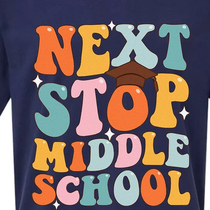 Next Stop Middle School Funny Graduation 5th Grade Sueded Cloud Jersey T-Shirt