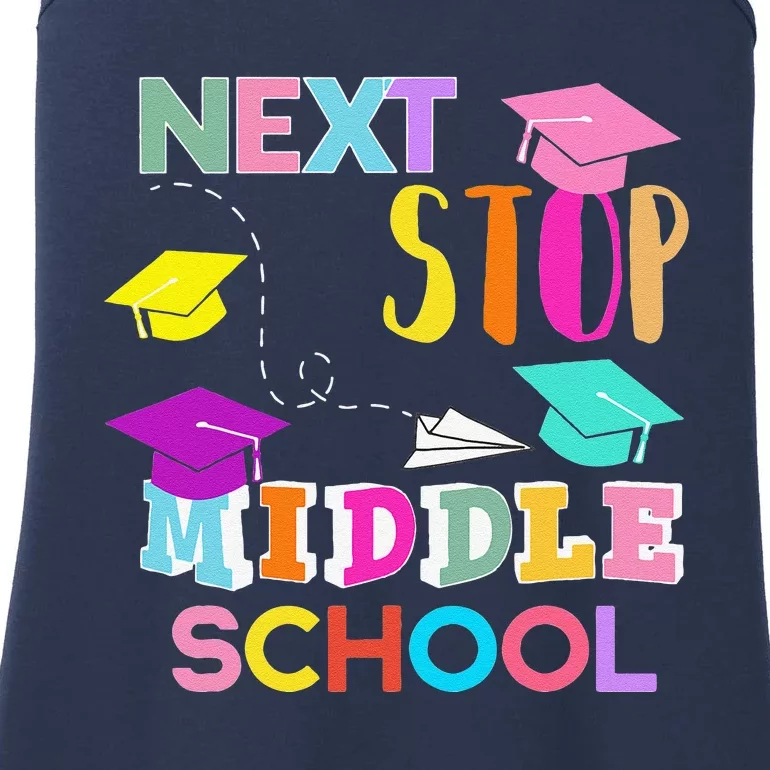 Next Stop Middle School Funny Elementary School Graduation Ladies Essential Tank