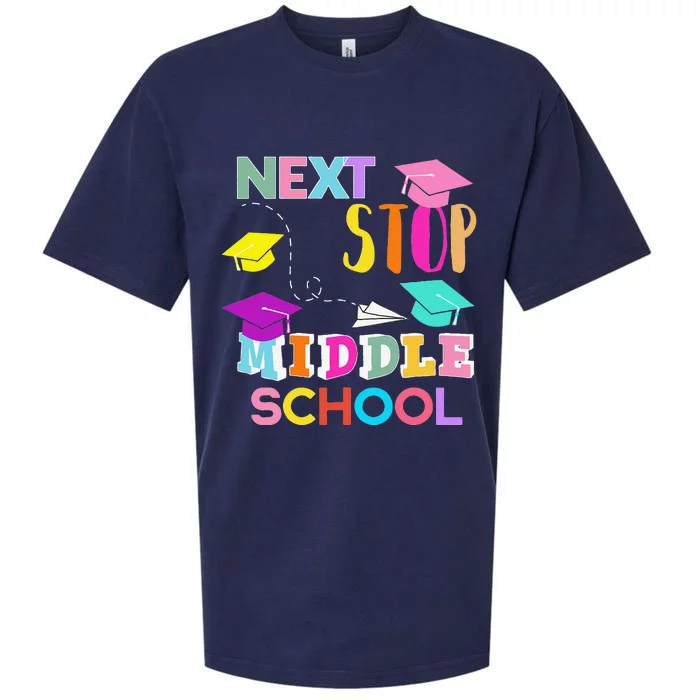 Next Stop Middle School Funny Elementary School Graduation Sueded Cloud Jersey T-Shirt