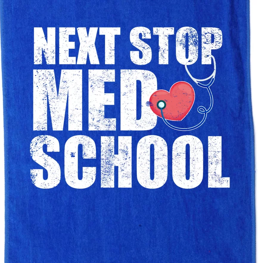 Next Stop Med School Medical Student Future Doctor Grad Gift Platinum Collection Golf Towel