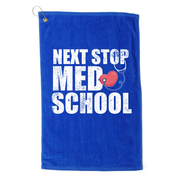 Next Stop Med School Medical Student Future Doctor Grad Gift Platinum Collection Golf Towel