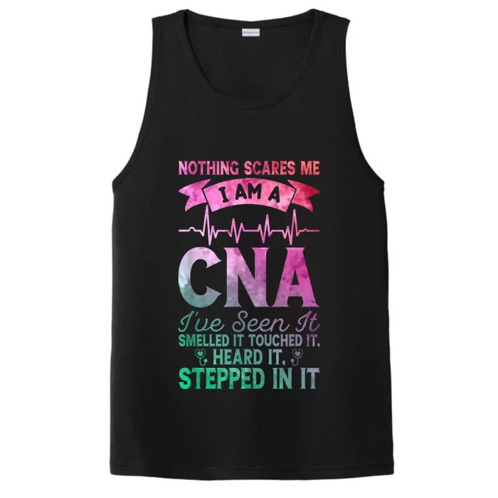 Nothing Scares Me CNA Nurse Job Lover Funny CNA Performance Tank