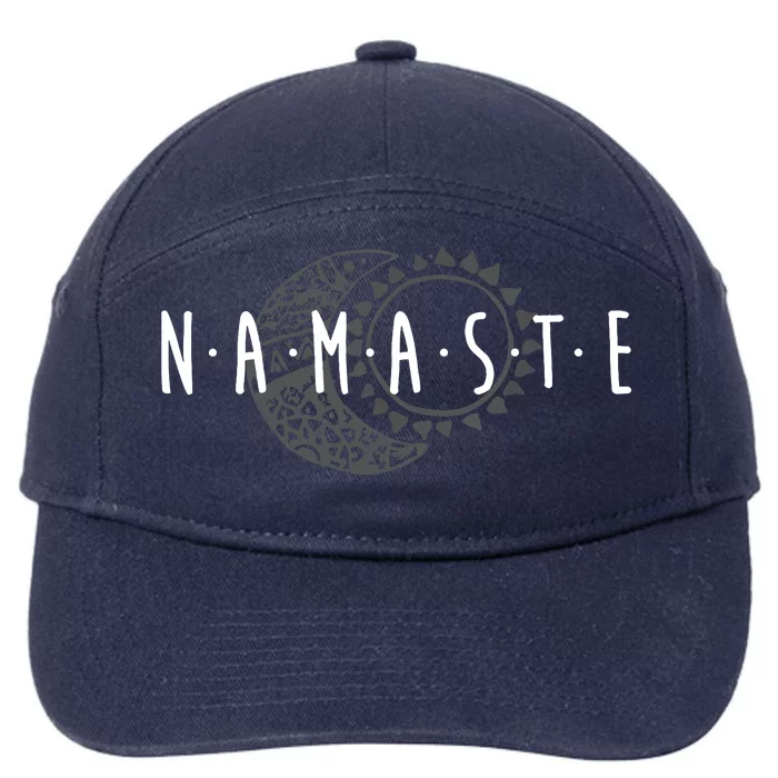 Namaste Sun Moon Cute Boho Hipster Design Yoga Gift 7-Panel Snapback Hat