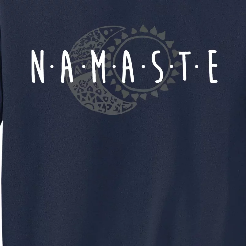 Namaste Sun Moon Cute Boho Hipster Design Yoga Gift Tall Sweatshirt