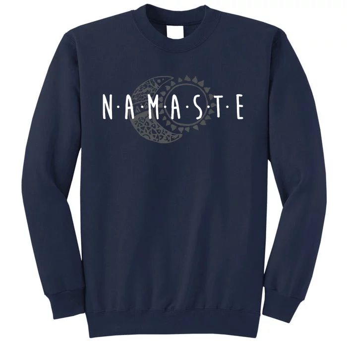 Namaste Sun Moon Cute Boho Hipster Design Yoga Gift Tall Sweatshirt