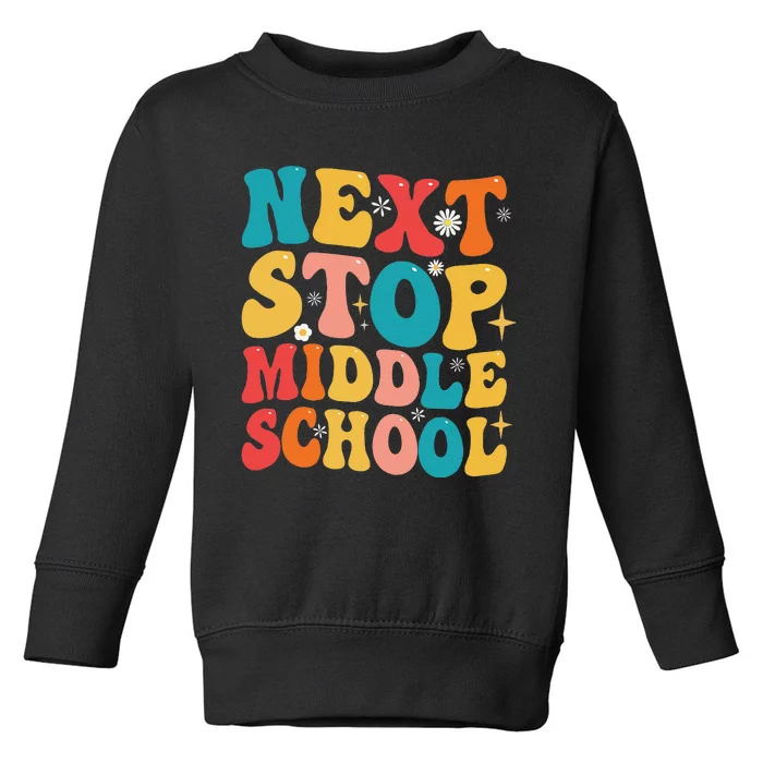 Next Stop Middle School Funny Graduate 5th Grade Graduation Toddler Sweatshirt