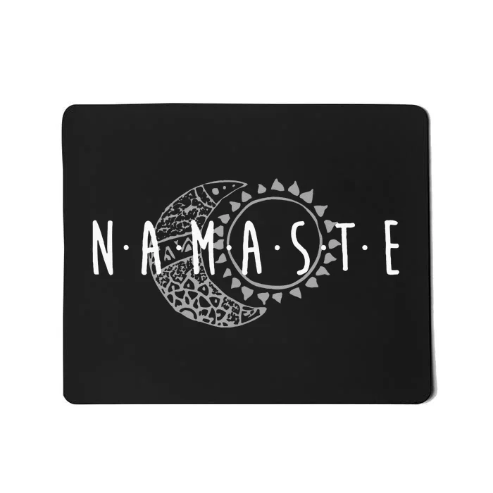 Namaste Sun & Moon Cute Boho Hipster Design Yoga Gift Mousepad