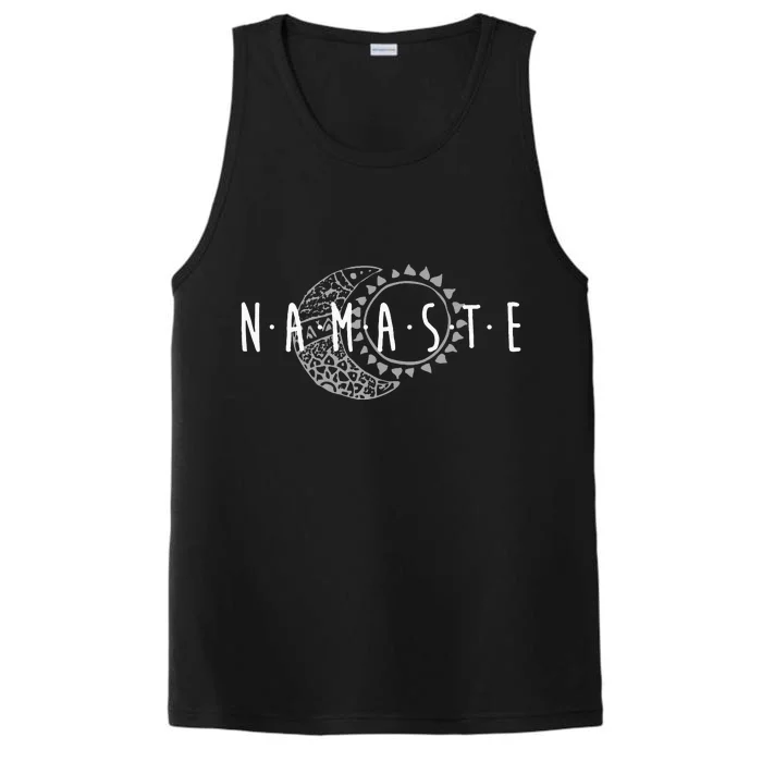 Namaste Sun & Moon Cute Boho Hipster Design Yoga Gift Performance Tank