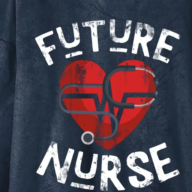 Nursing Student Medical School Love Nurse Cute Gift Hooded Wearable Blanket