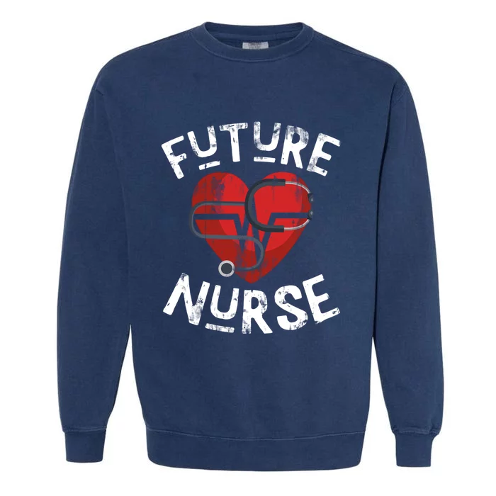 Nursing Student Medical School Love Nurse Cute Gift Garment-Dyed Sweatshirt