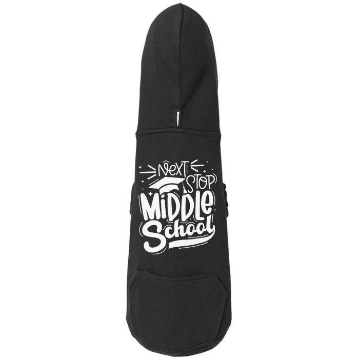 Next Stop Middle School 5th Grade Graduation Last Day Doggie 3-End Fleece Hoodie