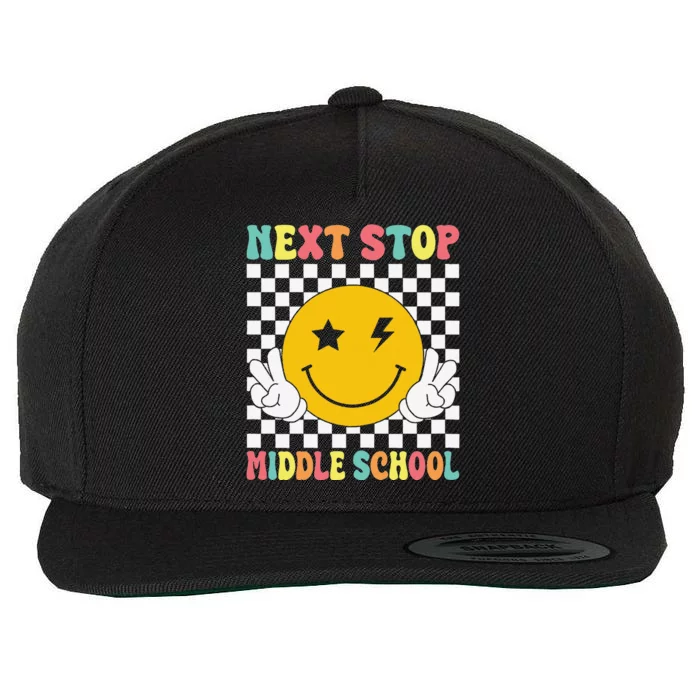 Next Stop Middle School Groovy Elementary School Graduation Wool Snapback Cap