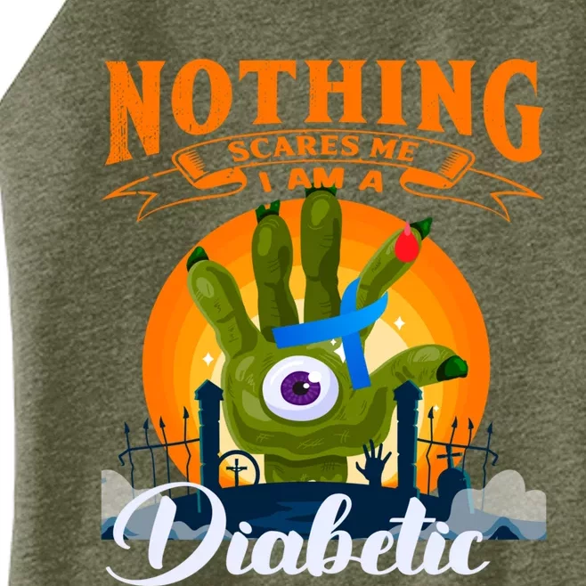 Nothing Scares Me Im A Diabetic Halloween Diabetes Day Women’s Perfect Tri Rocker Tank