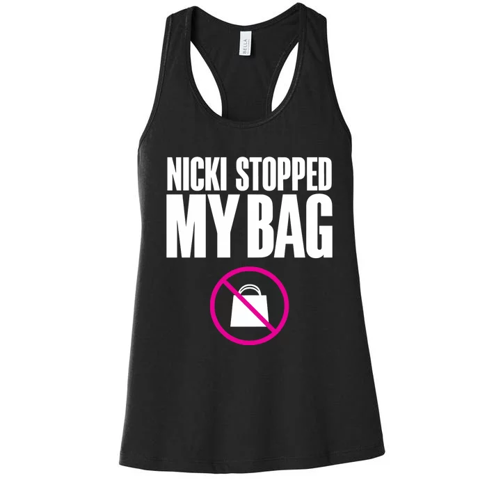 Nicki Stopped My Bag Women's Racerback Tank