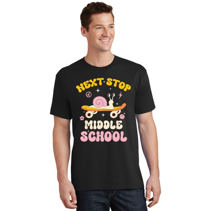 Next Stop Middle School Groovy Holiday Last Day Of School T-Shirt