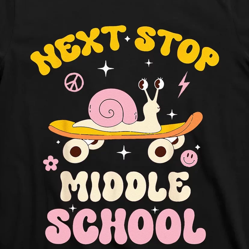 Next Stop Middle School Groovy Holiday Last Day Of School T-Shirt