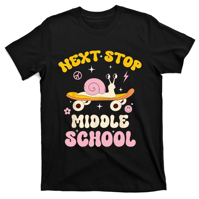 Next Stop Middle School Groovy Holiday Last Day Of School T-Shirt