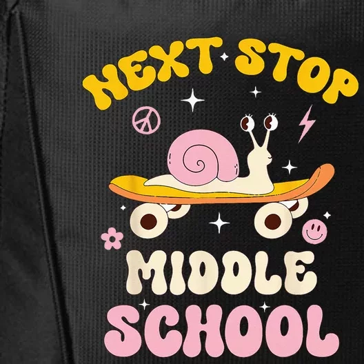 Next Stop Middle School Groovy Holiday Last Day Of School City Backpack