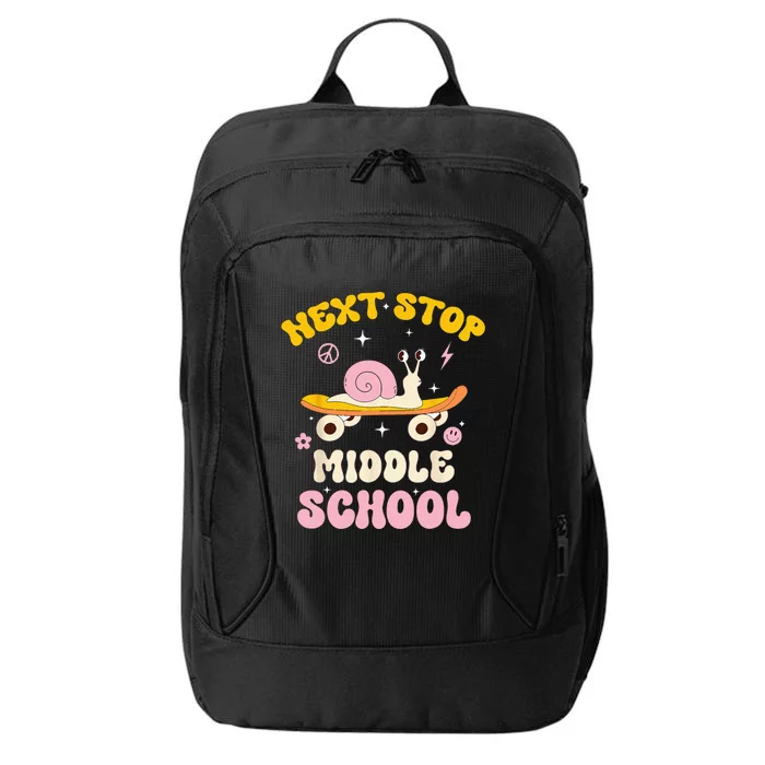 Next Stop Middle School Groovy Holiday Last Day Of School City Backpack