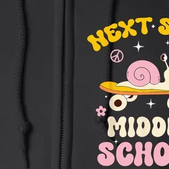 Next Stop Middle School Groovy Holiday Last Day Of School Full Zip Hoodie