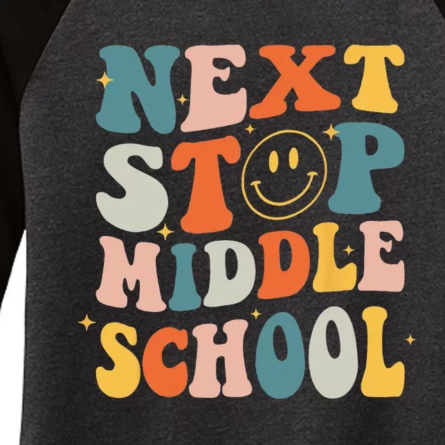 Next Stop Middle School Graduation Last Day Of School Women's Tri-Blend 3/4-Sleeve Raglan Shirt