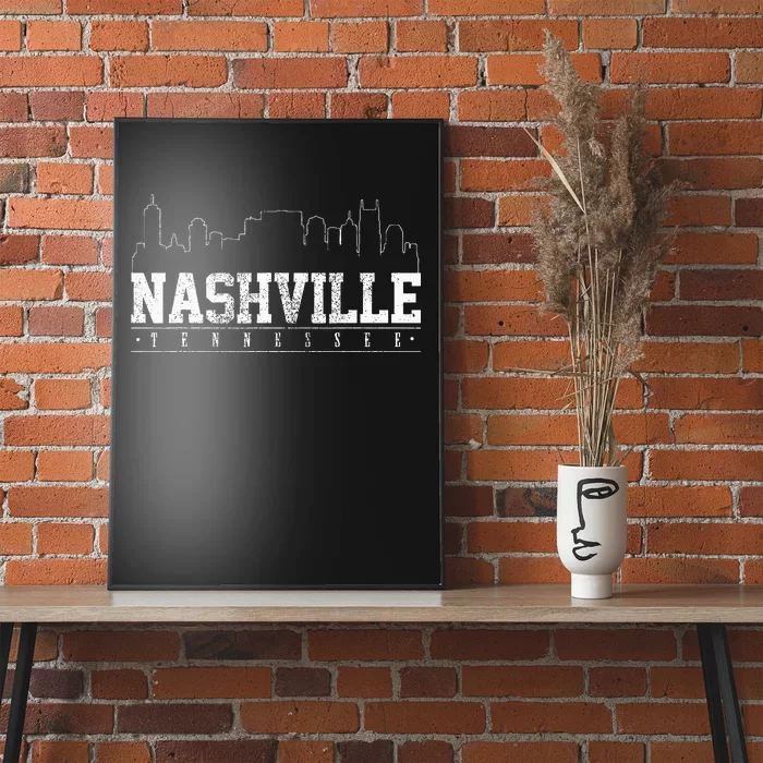 Nashville Skyline Music City Tennessee Gift Poster