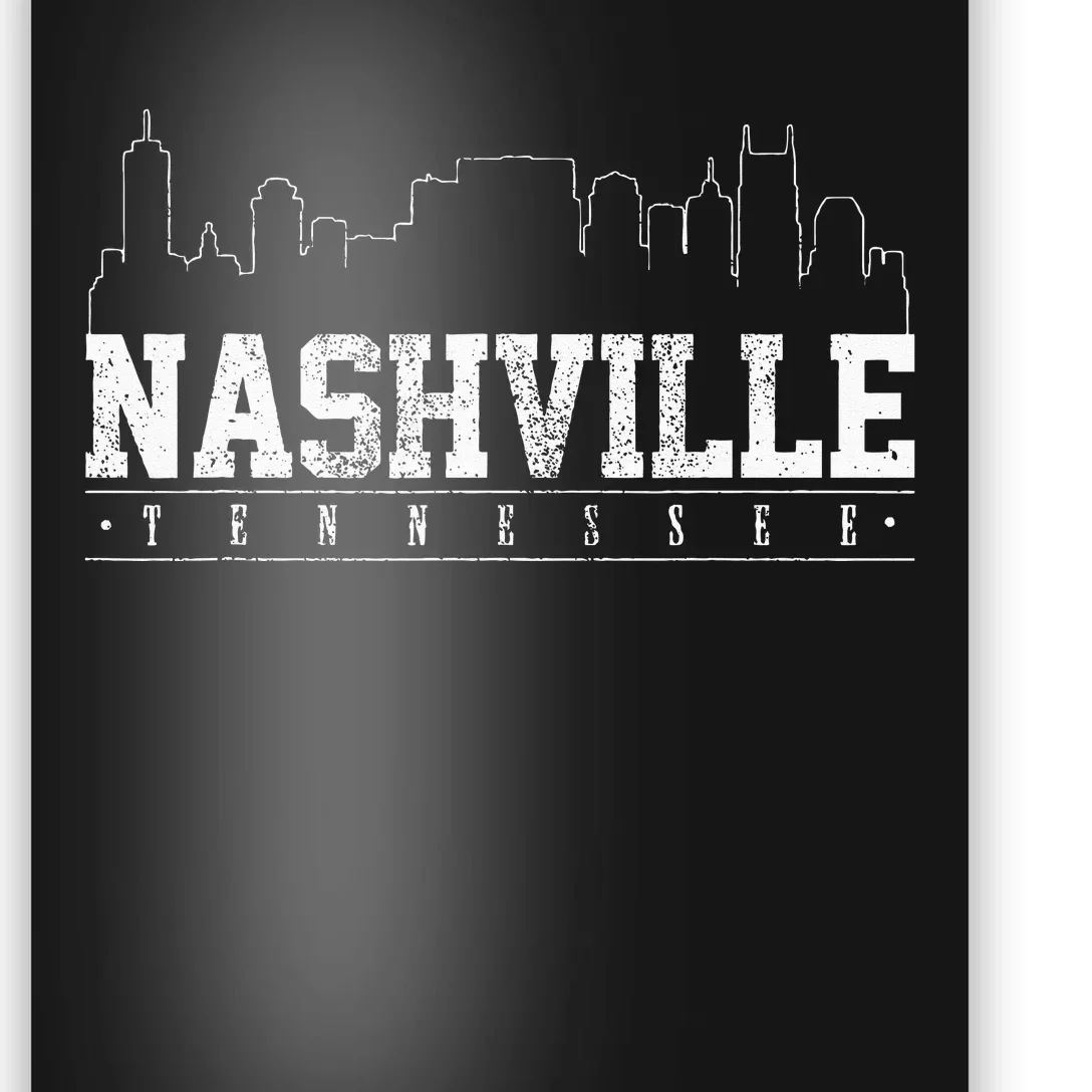 Nashville Skyline Music City Tennessee Gift Poster