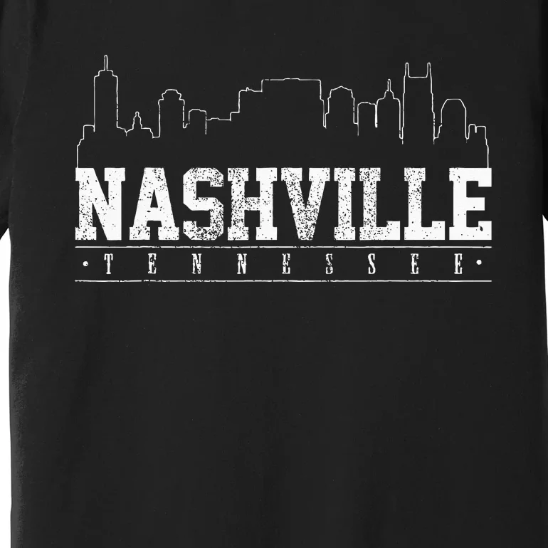 Nashville Skyline Music City Tennessee Gift Premium T-Shirt