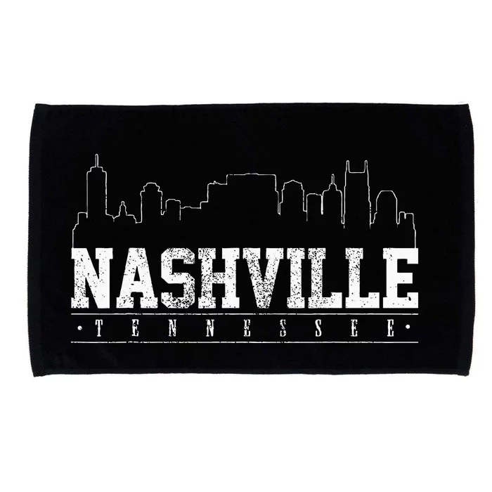 Nashville Skyline Music City Tennessee Gift Microfiber Hand Towel