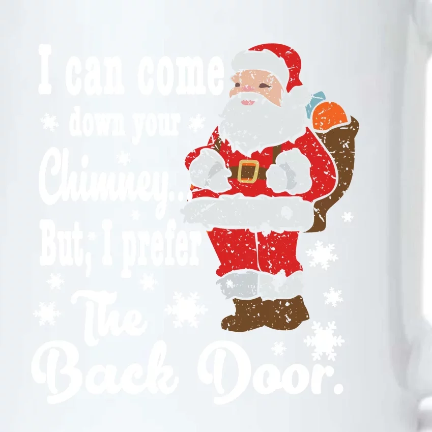 Naughty Santa Meaningful Gift: I Can Come Down Your Chimney Gift Black Color Changing Mug