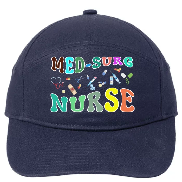 Nurse Sayings Med Surg Nurse Gift 7-Panel Snapback Hat