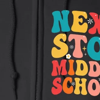 Next Stop Middle School Funny Graduate 5th Grade Graduation Full Zip Hoodie