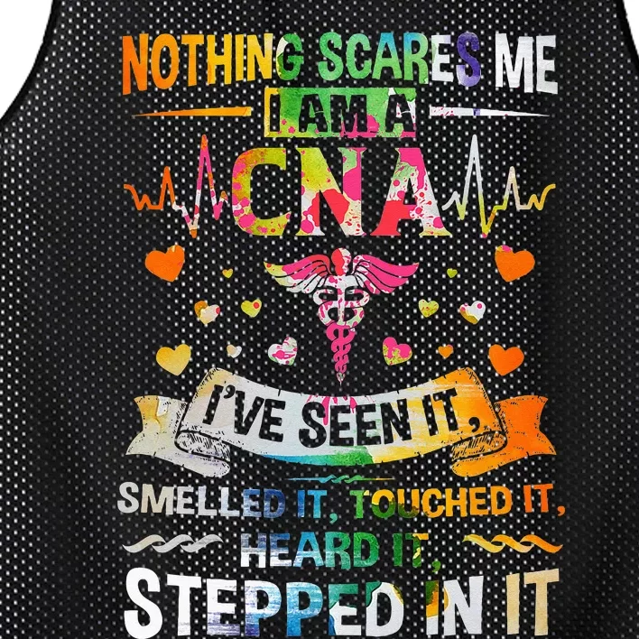 Nothing Scares Me CNA Nurse Job Lover Gift CNA Nurse Gift Mesh Reversible Basketball Jersey Tank